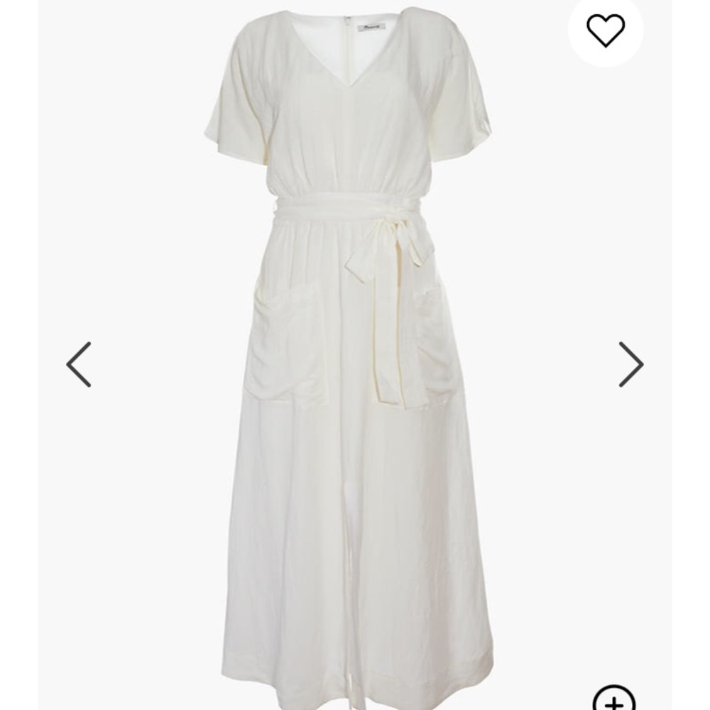 Madewell Linen Blend Midi Dress